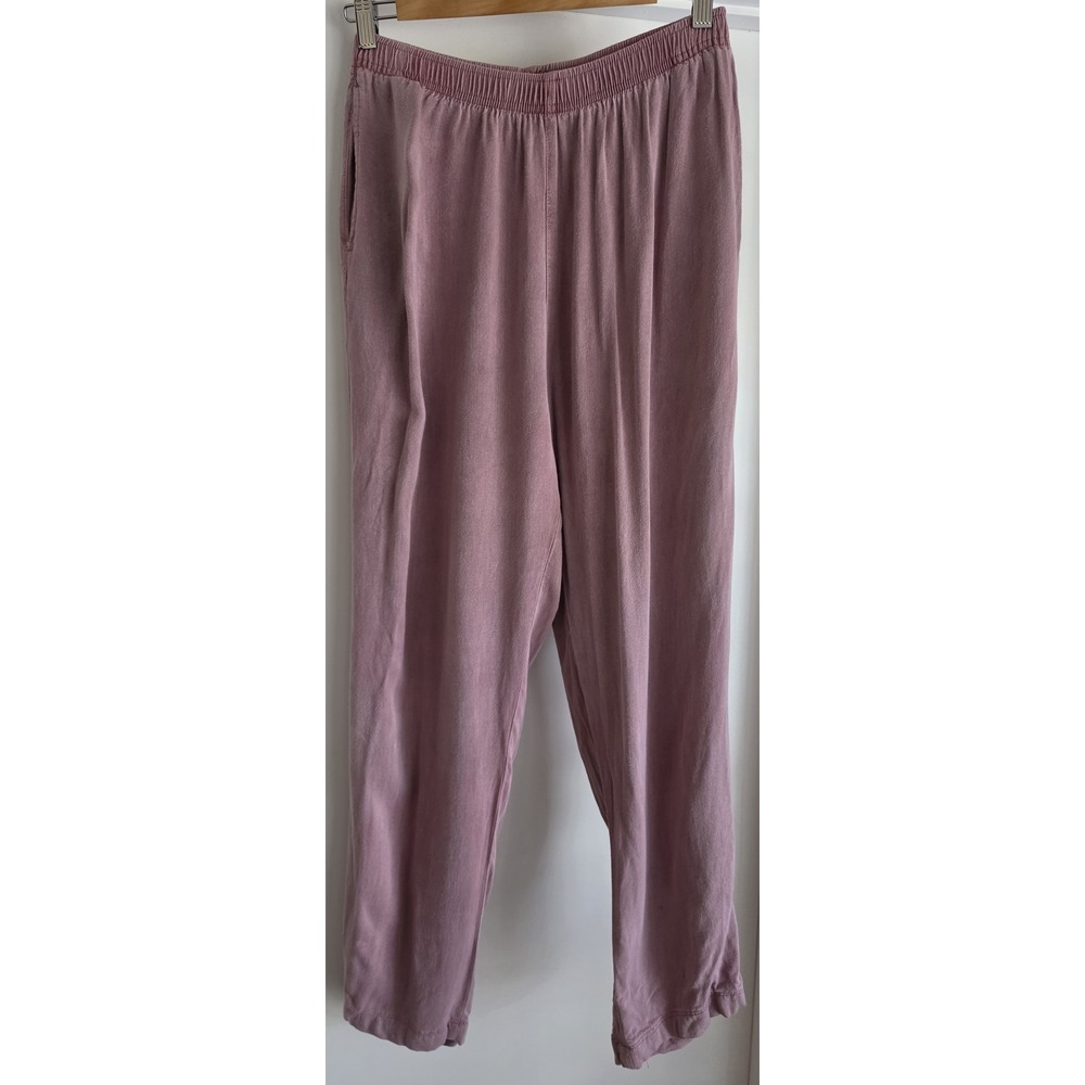 Cotton Stuff Classics Womens Pants Size M Mauve Straight Trousers Slacks